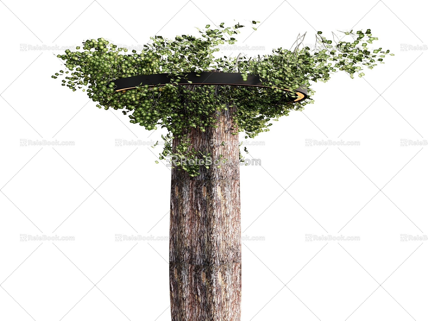 Plant Tree Tree Decorative Tree Hanging Basket 3d model