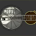 Industrial Storage Tanks With White Circular Tank Yellow Cylinder And Metal Platform