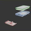 Foldable White Laptop with Multi Part Stand Structure in Modern Design