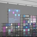 Al Powered Social Sector Prediction Platform Photo Spot With Colorful Grids Metal Frame And Lighting