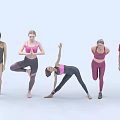 Women In Different Outfits Showing Various Poses For Fashion And Active Wear