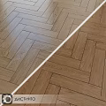 Warm Wooden Floor With Herringbone Pattern And Natural Grain Design 3d model