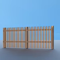 Wooden Picket Fence With Pointed Top Design For Garden Outdoor Use