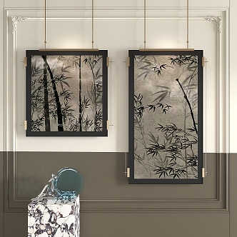 New Chinese Decorative Painting 3d model