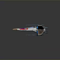 Detailed X Wing Fighter Model With Blue Red Accents And Metallic Starfighter Design