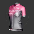 Pink And Blue Gradient Cycling Jersey With Le Ciclista In Pink Text And Bicycle Graphic
