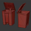 Red Biohazard Waste Bins With Foot Pedal Medical Disposal Equipment