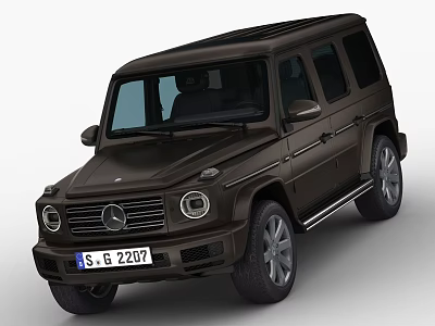 Mercedes G Class Dark Brown SUV With Dark Roof Bold Exterior And Alloy Wheels 3d model
