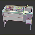 Stainless Steel Food Serving Station With Multiple Compartments And Storage Cabinet
