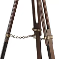 Vintage Commercial Telescopes With Tripods Metal And Wooden Structure Chain Decorations