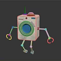 Robot Assistant Small Robot Butler Robot Butler Figure Game Figure 3d model