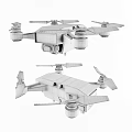 Smart Drone With Camera Propellers And Modern White Body Structure