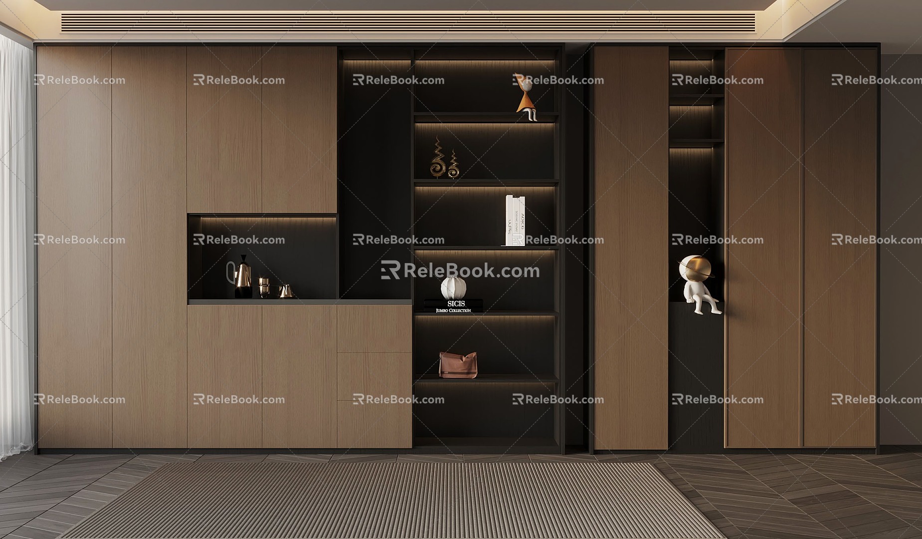 Italian Minimalist Wardrobe 3d model