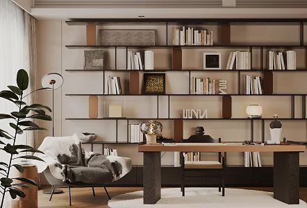 Antique Study Living Room Study Desk Chair Antique Single Sofa Antique Leisure Chair Single Chair Antique Storage Cabinet Storage Cabinet Side 3d model