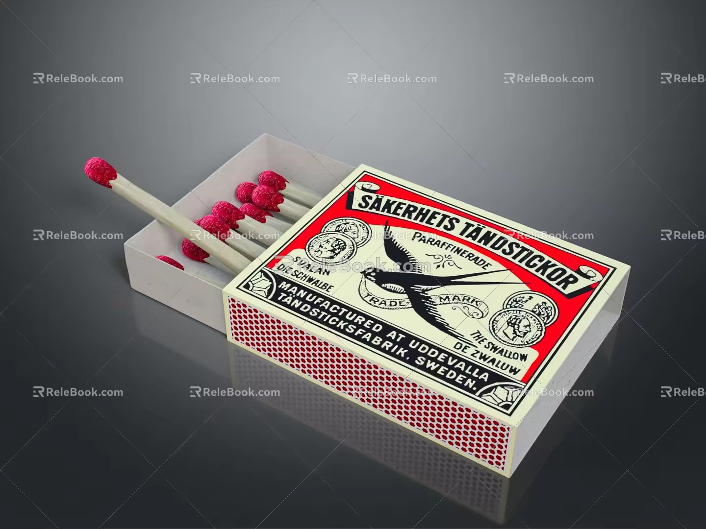 match stick ignition match game item 3d model