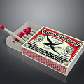 match stick ignition match game item 3d model