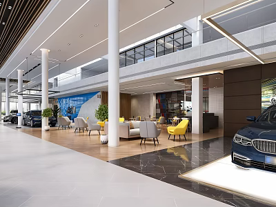 Modern Exhibition Hall Car Class Exhibition Hall 3d model