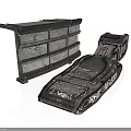 Industrial Metal Mechanical Components With Worn Texture And Panel Case Structure