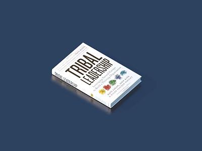 Tribal Leadership Book With White Cover And Colorful Icon Design Elements 3d model