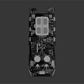 Tactical Armored Utility Vehicle With Roof Mounted Weapon And Six Wheels
