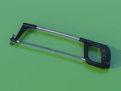 Durable Handheld Hacksaw Professional Hardware Tool with Comfortable Grip for Metal Cutting 3d model
