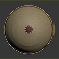 Traditional Yurt Architecture With Beige Felt Dome Red Decorative Band And Wooden Door