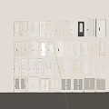 White Swing Doors With Various Interior Designs And Glass Panels For Home Use