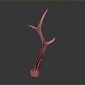 Brown Wooden Antler Sculpture As Modern Decor With Dark Backdrop