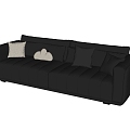 Modern Leather Sofa Multiplayer Sofa 3d model