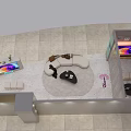 Philips Mall Retail Counter With Modern Design And Multiple TV Screens
