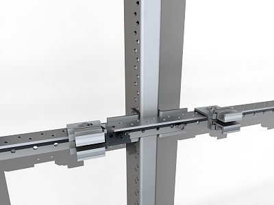 Modern Keel Metal Keel Intersection 3d model