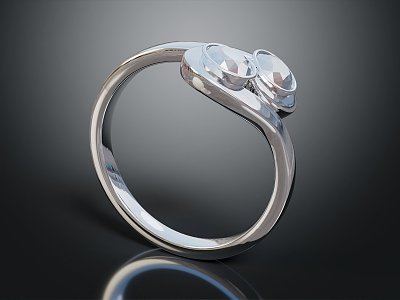 Modern Ring Diamond Ring Gem Ring Women's Ring model