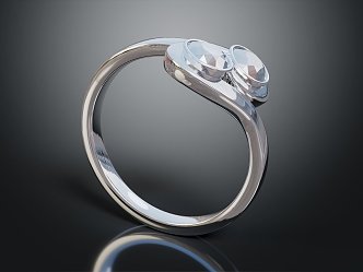 Modern Ring Diamond Ring Gem Ring Women's Ring 3d model