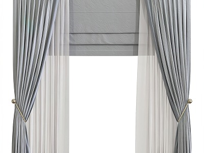 Fabric curtains 3d model