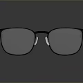 Stylish Black Frame Eyeglasses With Purple Temples White Lenses And Reflection