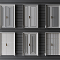 Modern sub-mother door double door sub-mother door 3d model