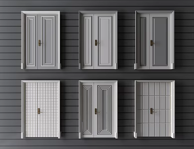 Modern sub-mother door double door sub-mother door 3d model