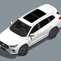 Silver SUV With Modern Sleek Body Design Stylish Black Wheels On Gray Background