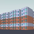 Modern Multi Story Apartment Building Exterior With Balconies Windows And Brown Gray Facade