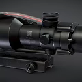 Tactical Weapon Rifle Scope With Precision Optical Lens Adjustable Knobs And Mount Base 3d model
