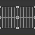 Industrial Metal Frame Structure With Steel Support Columns And Grid Beams