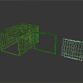 Industrial Equipment Black Metal Grid Frame Structures in Various Sizes for Storage Applications