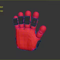 Comfortable Red Daily Use Glove With Stylish Black Straps For Home Activities