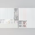 Modern White Wardrobe With Multiple Compartments Drawers And Functional Storage Solutions 3d model