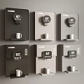 AUXUS Coffee Machines In Different Colors With 60 And 99% Display And White Cups
