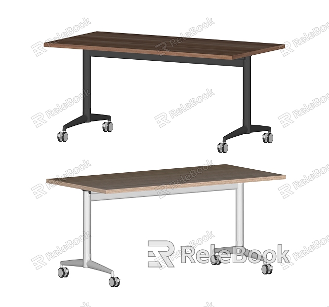 Modern desk desk combination model