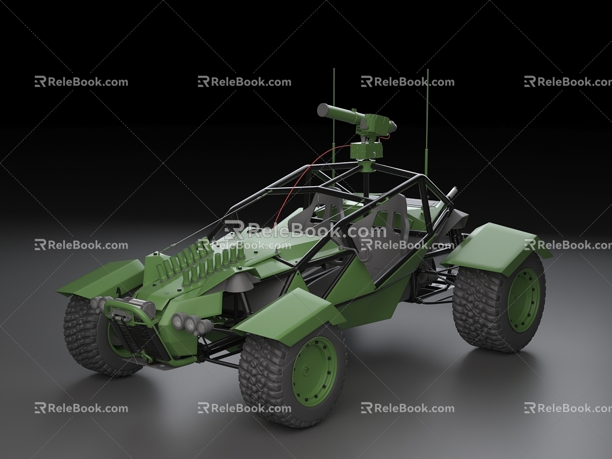 Sci-fi car off-road vehicle chariot 3d model