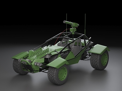 Sci-fi car off-road vehicle chariot 3d model