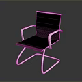 Modern Black Chair With Silver Metal Armrests And Sleek Contemporary Frame Design