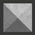 Elegant Marble Decorative Furniture Piece With Rhombus Shape Cracked Texture And Green Lines